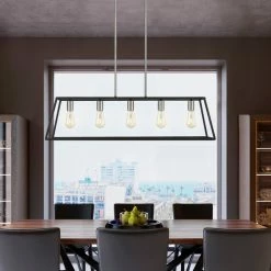 Best reviews of ✨ OVE Decors Agnes 5-Light LED Island Fixture, Matte Black And Light Gold 🔥 -ceiling lighting store 65c128640efb7ae6 6867 w800 h800 b0 p0