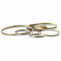 Promo 🌟 Aiwen 5 Light LED Semi-Flush Mount Light Modern Ring Ceiling Light, Gold ⭐ -ceiling lighting store 6621049e01b1bb2b 2048 w800 h800 b1 p0
