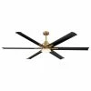 Promo 😉 Whoselamp 72 In. Integrated LED Indoor Natural Brass Ceiling Fan With Light And Remote ⭐
