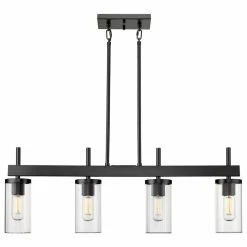 Best Sale π Golden Lighting Winslett Linear Pendant, Matte Black With Ribbed Clear Glass π 8 Best Sale π Golden Lighting Winslett Linear Pendant, Matte Black With Ribbed Clear Glass π -ceiling lighting store 67416edb0df794c9 5192 w800 h800 b1 p0