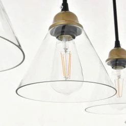 Deals 🎉 Elegant Furniture & Lighting Elegant Lighting LD4017D48 Histoire 5 Light 47"W Linear Pendant - Brass / Black ✨ -ceiling lighting store 67c13f650ec37818 4739 w800 h800 b0 p0