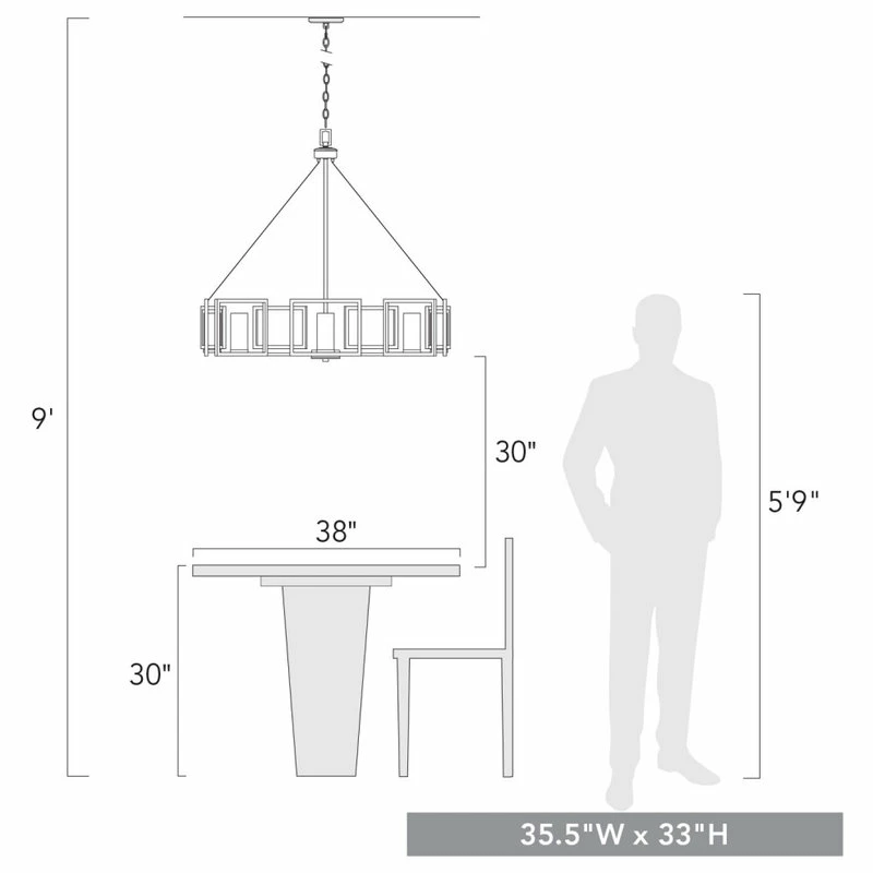 Top 10 π Golden Lighting Marco 8-Light Chandelier, Gunmetal Bronze, Matte Black, Matte Black π 4 Top 10 π Golden Lighting Marco 8-Light Chandelier, Gunmetal Bronze, Matte Black, Matte Black π - Image 4