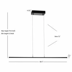Buy 👏 JONATHAN Y Conley 39.5" Dimmable Adjustable Integrated Led Linear Pendant, Black 🎁 -ceiling lighting store 6b01ab1e037e428c 6911 w800 h800 b1 p0