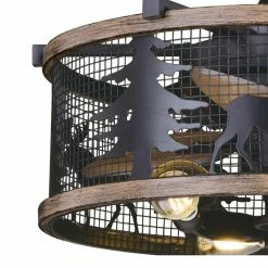 Hot Sale ⭐ Vaxcel Kodiak 21" Rustic Indoor Ceiling Fan Light Kit, Black/Burnished Teak 🧨 -ceiling lighting store 6b11bc2401cb6bec 5993 w800 h800 b0 p0