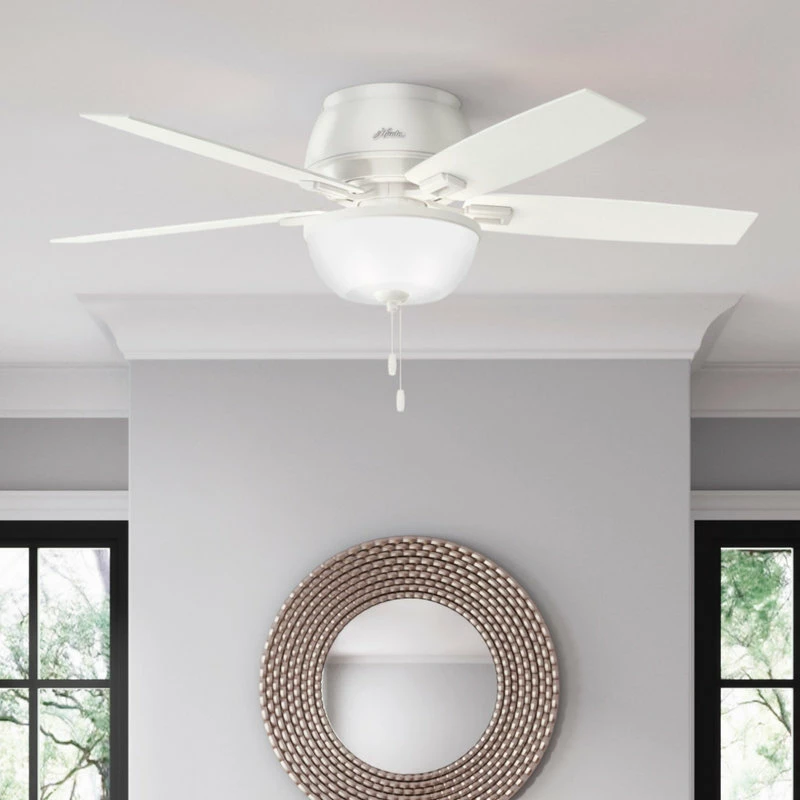 Best deal ❤️ Hunter Fan Company 52" Donegan Low Profile Fresh White Ceiling Fan With Light 😍 4 Best deal ❤️ Hunter Fan Company 52" Donegan Low Profile Fresh White Ceiling Fan With Light 😍 - Image 4