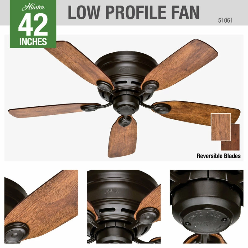 Discount π₯° Hunter Fan Company 42" Low Profile IV New Bronze Ceiling Fan β¨ 7 Discount π₯° Hunter Fan Company 42" Low Profile IV New Bronze Ceiling Fan β¨ - Image 7