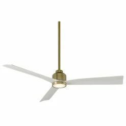 Cheap π₯ WAC Lighting Clean 1 Light 52" Indoor Ceiling Fan, Included, Satin Brass Matte White β