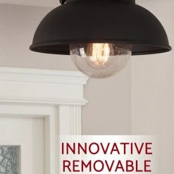 Hot Sale 😉 Kira Home Bayside 11" Nautical Farmhouse Flush Mount Ceiling Light, Seeded Glass 😀 -ceiling lighting store 6d81dd8900c3e56a 8633 w800 h800 b0 p0