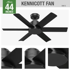 Flash Sale ⭐ Hunter Fan Company Hunter 44" Kennicott Matte Black Outdoor Ceiling Fan With Wall Control 😍 -ceiling lighting store 6eb15aeb0f8fd5ef 6629 w800 h800 b0 p0