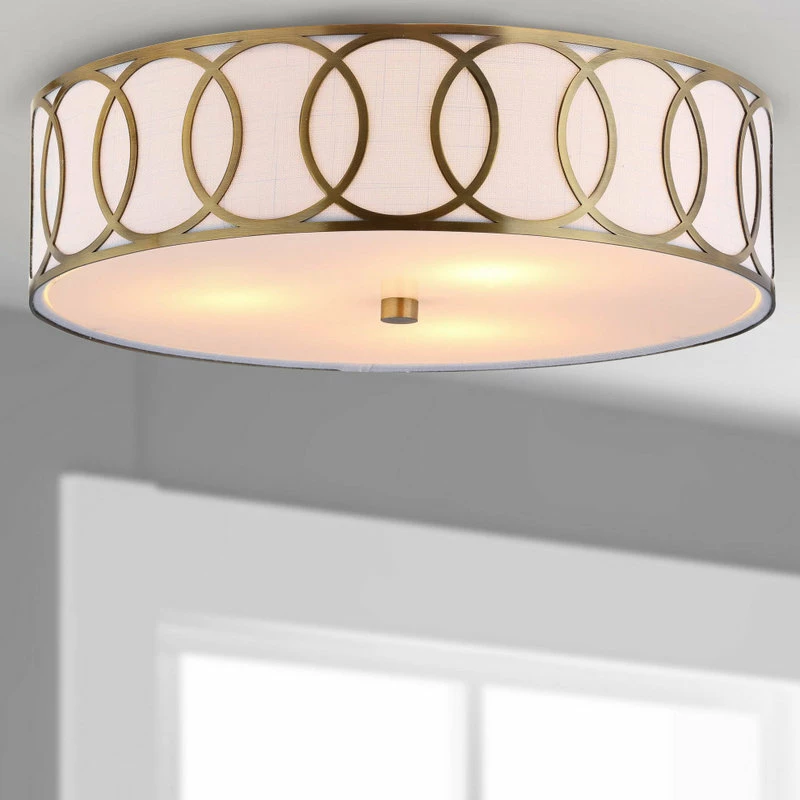 Discount ⭐ JONATHAN Y Aria 2-Light Metal LED Flush Mount, Brass Gold, 15.5"w 😀 8 Discount ⭐ JONATHAN Y Aria 2-Light Metal LED Flush Mount, Brass Gold, 15.5"w 😀 - Image 8