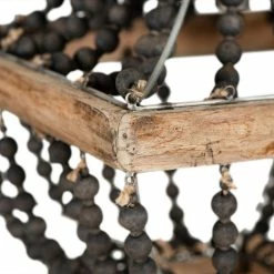 Buy 👍 CREATIVE CO-OP Metal Framed Chandelier With Wood Bead Draping, Black ⭐ -ceiling lighting store 70619ddd0ea2df32 8280 w800 h800 b0 p0