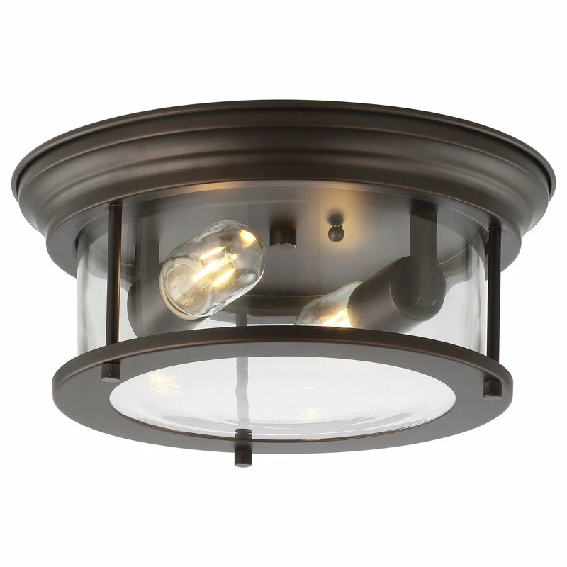 Best Sale 🛒 JONATHAN Y Lauren 13.25" Metal And Glass Led Flush Mount, Oil Rubbed Bronze/Clear 🎁 6 Best Sale 🛒 JONATHAN Y Lauren 13.25" Metal And Glass Led Flush Mount, Oil Rubbed Bronze/Clear 🎁 - Image 6