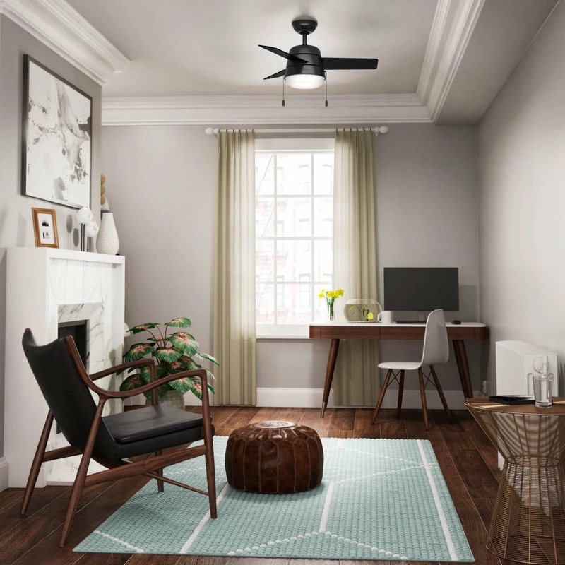 Cheapest π Hunter Fan Company 36" Aker Matte Black Ceiling Fan With Light 𧨠2 Cheapest π Hunter Fan Company 36" Aker Matte Black Ceiling Fan With Light 𧨠- Image 2