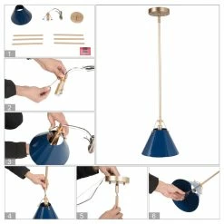 Top 10 ✔️ LALUZ Modern Navy Blue Hanging Pendent Light Fixture For Kitchen Island 🥰 -ceiling lighting store 73f1cd9600e81cbc 5307 w800 h800 b1 p0
