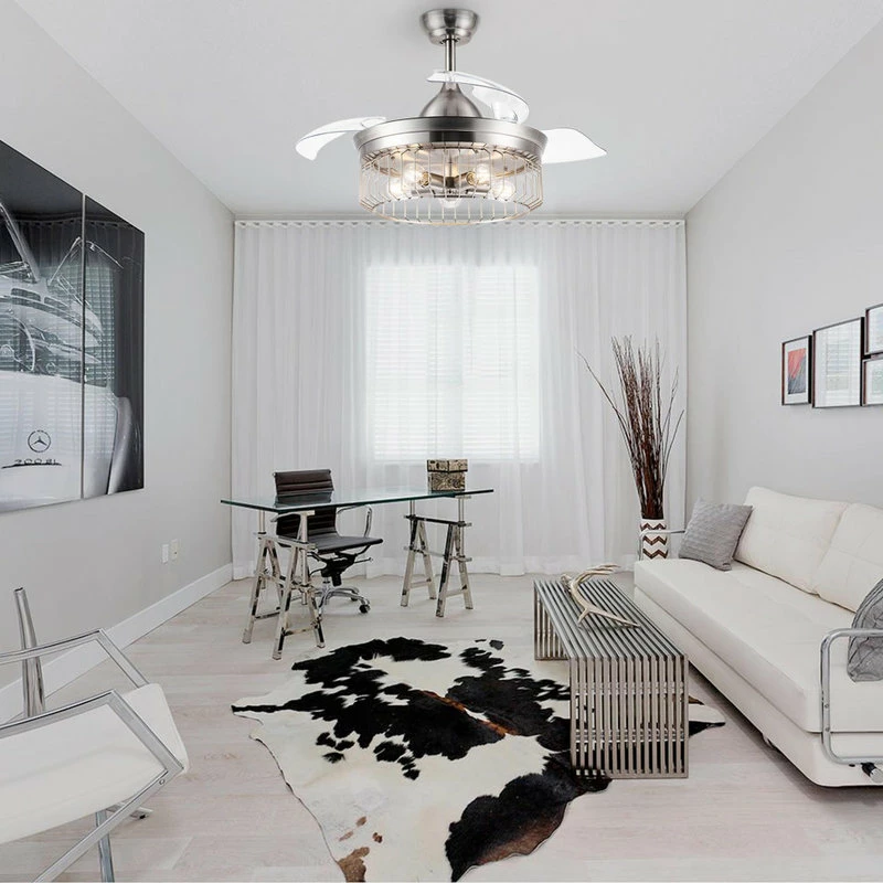 Buy π Bella Depot 36" Black Industrial Retractable Ceiling Fan With Remote, Brushed Nickel β€οΈ 4 Buy π Bella Depot 36" Black Industrial Retractable Ceiling Fan With Remote, Brushed Nickel β€οΈ - Image 4