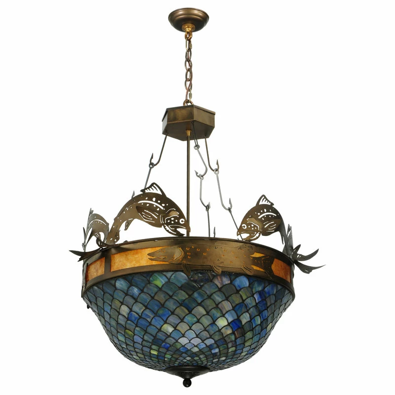 Flash Sale 🥰 Meyda Lighting 30W Catch Of The Day Fishscale Inverted Pendant 🤩 2 Flash Sale 🥰 Meyda Lighting 30W Catch Of The Day Fishscale Inverted Pendant 🤩 - Image 2