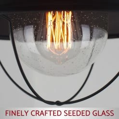 Hot Sale 😉 Kira Home Bayside 11" Nautical Farmhouse Flush Mount Ceiling Light, Seeded Glass 😀 -ceiling lighting store 76715f4600c3e566 8633 w800 h800 b0 p0