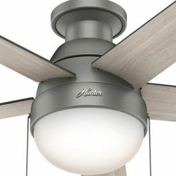 Flash Sale ✨ Hunter Fan Company 46" Anslee Low Profile Ceiling Fan With Light, Light Gray O ✔️ -ceiling lighting store 76c1a9d50f8ff22a 7498 w800 h800 b0 p0