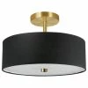Coupon 🎉 Dainolite Ltd. 3-Light Incandescent Semi-Flush, Aged Brass/Black 🔔