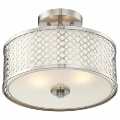 Budget 🥰 Helmsman Lighting Works 2-Light Semi-Flush Mount, Brushed Nickel ⌛ -ceiling lighting store 7831458f09ea565e 8832 w800 h800 b1 p0