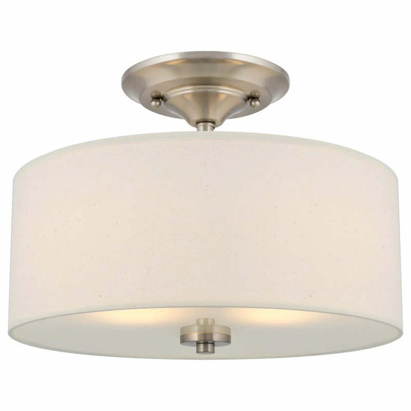 Deals 🛒 Kira Home Addison 13" Ceiling Light, Off-White Fabric Drum Shade, Brushed Nickel 🎉 1 Deals 🛒 Kira Home Addison 13" Ceiling Light, Off-White Fabric Drum Shade, Brushed Nickel 🎉