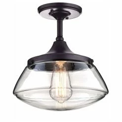 Flash Sale π― Ecopower Light LLC Vintage Metal And Glass Ceiling Light, 1 Light Pendant Lighting Chandelier π