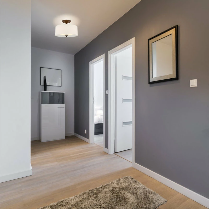 Budget π Kira Home Addison 13" Ceiling Light, Off-White Fabric Drum Shade, Bronze π 3 Budget π Kira Home Addison 13" Ceiling Light, Off-White Fabric Drum Shade, Bronze π - Image 3