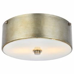 Hot Sale π Elegant Furniture & Lighting Hazen 2-Light 12" Flush Mount, Vintage Silver π§¨