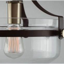 Best Pirce 🎉 Kira Home Zurich 12" Rustic Ceiling Light, Glass Shade, Antique Brass Accents 😀 -ceiling lighting store 8151c64a0c75820e 8653 w800 h800 b0 p0