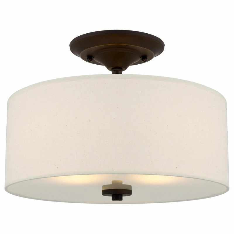 Budget π Kira Home Addison 13" Ceiling Light, Off-White Fabric Drum Shade, Bronze π 1 Budget π Kira Home Addison 13" Ceiling Light, Off-White Fabric Drum Shade, Bronze π