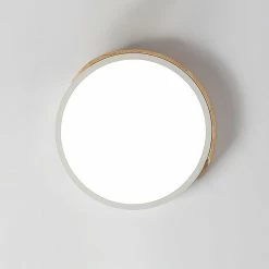 Brand new 🌟 Homary Modern Minimalist LED Wood & Metal & Acrylic Flush Mount Ceiling Light, White, M 🔥 -ceiling lighting store 86414a440f408aa7 8644 w800 h800 b0 p0