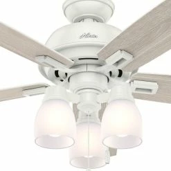 Budget 💯 Hunter Fan Company 52" Donegan With 3 Lights Fresh White Ceiling Fan With Light ✨ -ceiling lighting store 86414dc90f8fcf2c 7497 w800 h800 b0 p0