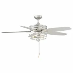 Hot Sale π Helmsman Lighting Works Ceiling Fan With Light, Brushed Nickel, 52" π