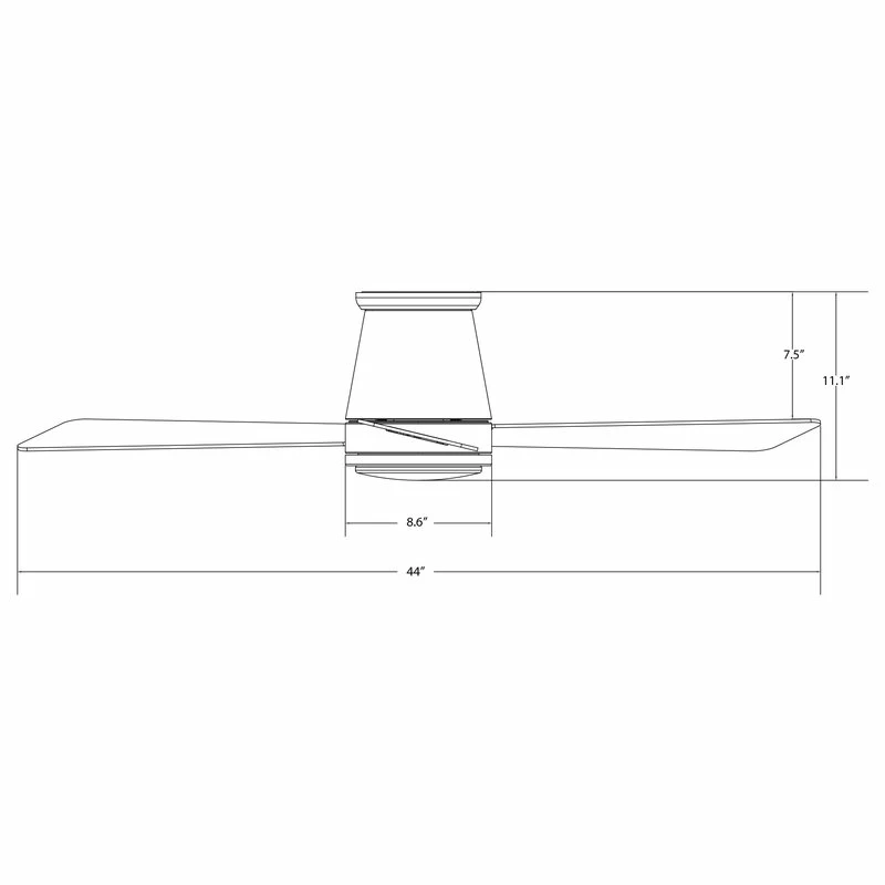 Discount 😀 WAC Lighting Hug 1 Light 44" Indoor Ceiling Fan, Matte White 🔥 2 Discount 😀 WAC Lighting Hug 1 Light 44" Indoor Ceiling Fan, Matte White 🔥 - Image 2