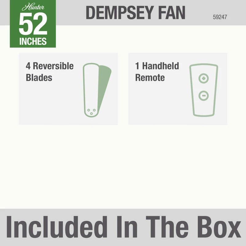 Best reviews of ⌛ Hunter Fan Company 52" Dempsey Low Profile Ceiling Fan + Remote, Brushed Nicke ✔️ 7 Best reviews of ⌛ Hunter Fan Company 52" Dempsey Low Profile Ceiling Fan + Remote, Brushed Nicke ✔️ - Image 7
