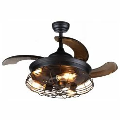 Budget 🥰 Bella Depot 42" Vintage Industrial Ceiling Fan With Retractable Blades, Remote Control, Blac 🧨 -ceiling lighting store 8d0141300dec6b00 6150 w800 h800 b1 p0