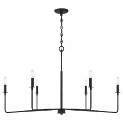 Cheap 🧨 Savoy House Salerno 6-Light Matte Black Chandelier ✨