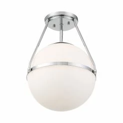 New 🌟 Helmsman Lighting Works 1-Light Semi-Flush Mount, Chrome 👍 -ceiling lighting store 8f91d0100aa17fb5 6715 w800 h800 b1 p0