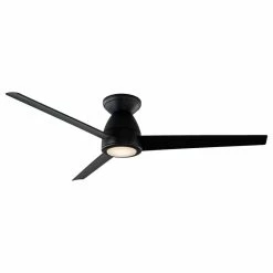 Coupon 🛒 Modern Forms Tip Top 3-Blade Smart Flush Mount Ceiling Fan 52" Matte Black, 3000K LED Kit 🥰