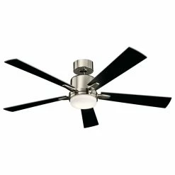 Hot Sale π€© Kichler 52" Lucian LED Fan, Polished Nickel/Black/Silver Blade π―