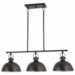 Deals π₯° Kira Home Belle 34" Kitchen Island Light, Dome Shades, Swivel Joints, Oil Rubbed π