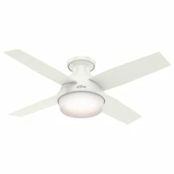 Cheapest 🎁 Hunter Fan Company 44" Dempsey Low Profile Ceiling Fan With Light + Remote, Fr 🔔