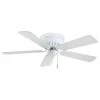 Best deal 🌟 Minka Aire MinkaAire White Mesa 42" 5-Blade Indoor Flush Mount Fan ✔️