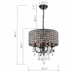 Budget 💯 Greenville Signature Alytus 4-Light Crystal Chandelier Black 🧨 -ceiling lighting store 9b01aebd00414652 9137 w800 h800 b1 p0