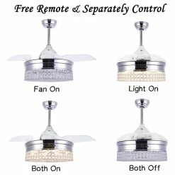 Cheap π€© Bella Depot Transitional Crystal Ceiling Fan With Remote, Light, Retractable Blades, Chrome, π€© 10 Cheap π€© Bella Depot Transitional Crystal Ceiling Fan With Remote, Light, Retractable Blades, Chrome, π€© -ceiling lighting store 9c1144320dec69dc 5392 w800 h800 b1 p0