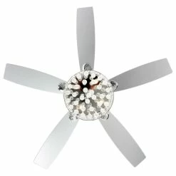 Top 10 🎁 Whoselamp 52 Crystal 5-Blade Ceiling Fan With Light, Remote Control, Chrome 🌟 -ceiling lighting store 9e810c270c9b2239 4581 w800 h800 b1 p0