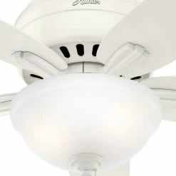 Coupon 🔔 Hunter Fan Company Newsome Low Profile Fresh White Ceiling Fan With Light, 42" 🛒 -ceiling lighting store 9fb121920f8fc80a 9878 w800 h800 b0 p0