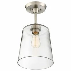 Coupon 🎁 Helmsman Lighting Works 1-Light Semi-Flush Mount, Brushed Nickel ❤️ -ceiling lighting store a1516cdc09ea5656 8831 w800 h800 b1 p0