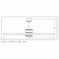 Brand new 🎁 Vaxcel Curtiss 52" Outdoor Wood Ceiling Fan LED Light Kit, Satin Brass ⌛ -ceiling lighting store a1a12deb0166df28 3805 w800 h800 b1 p0