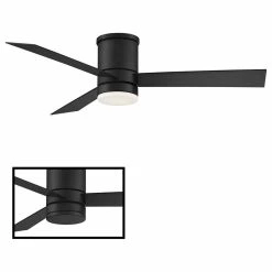 Budget 💯 Modern Forms Axis 3-Blade Smart Flush Mount Ceiling Fan 52" Matte Black, 3000K LED Kit 💯 -ceiling lighting store a4f107f50f297218 4858 w800 h800 b1 p0